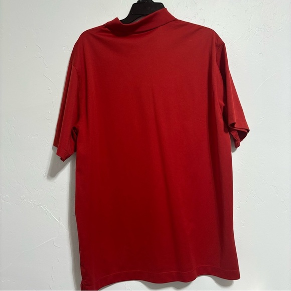 Nike Golf Dri-Fit Men's Large Golf Polo Short Sleeve Red - Picture 4 of 5